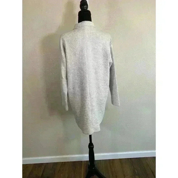 Eileen Fisher tencel textured knit Jacquard Kimono off white Women size XS - Picture 2 of 16